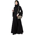 Designer Black Umbrella abaya with bell sleeves Designer Black Umbrella abaya with bell sleeves